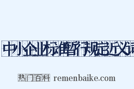 中小企业标准暂行规定近义词是什么意思的图片